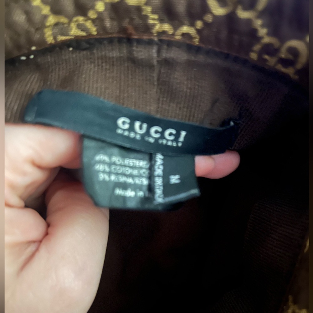 Gucci Signature Brown and Gold Bucket Hat - Picture 4 of 7